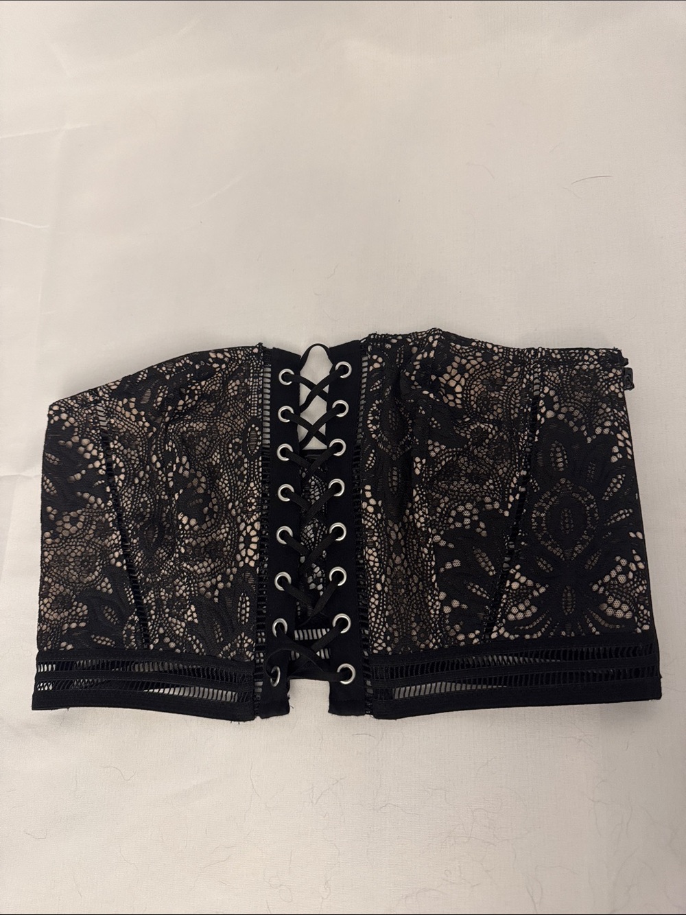 Victoria’s Secret Very Sexy Black Lace Strapless Corset Size Medium